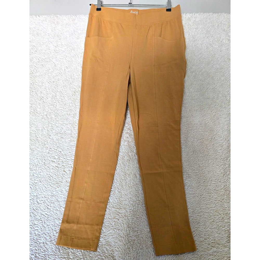 d&co. denim + company Duo Stretch Tall Slim Straight Pull On Pants Camel L